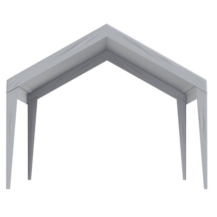 Carport Replacement Canopy Cover 12 x 20 ft, Garage Top Tent Shelter Tarp Heavy-Duty Waterproof & UV Protected, Easy Installation with Ball Bungees,Grey (Only Top Cover, Frame Not Include).