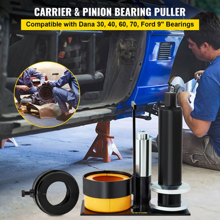 Carrier & Pinion Bearing Puller, Compatible with Dana 30, 40, 60, 70, Ford 9\" Bearings, Pinion Puller Tool with 2 Clamshells, 45# Steel Clamshell Carrier Bearing Puller for Auto Repair.