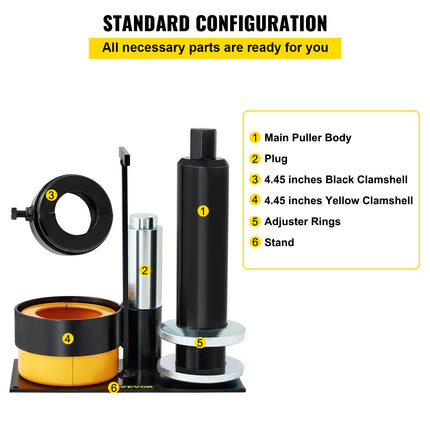 Carrier & Pinion Bearing Puller, Compatible with Dana 30, 40, 60, 70, Ford 9\" Bearings, Pinion Puller Tool with 2 Clamshells, 45# Steel Clamshell Carrier Bearing Puller for Auto Repair.