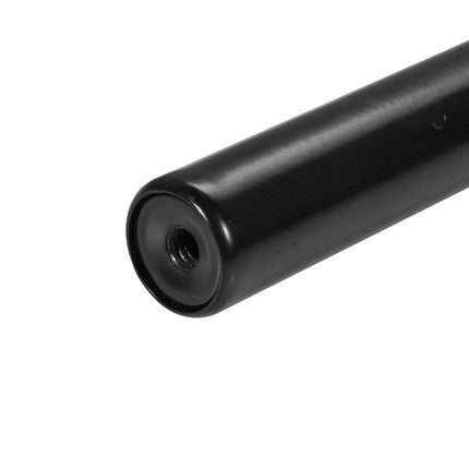 Double Rod Curtain Rods, 36-72 inches(3-6ft) Adjustable Length, Black Double Curtain Rods with Round Finials, 1" and 3/4" Diameter, Double Window Drapery Rod for Sheer and Blackout Curtains.