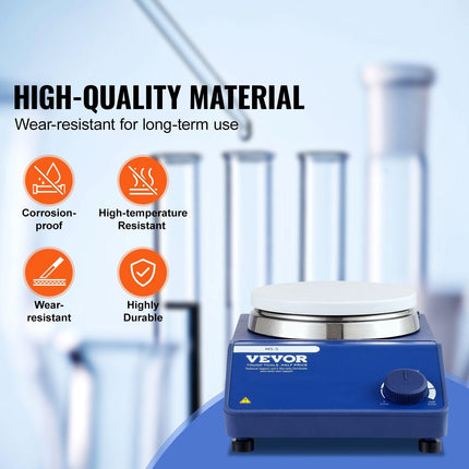 Magnetic Stirrer Stir Plate Kit 0-1500 RPM Adjustable Speed Max 22L.