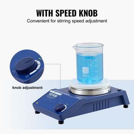 Magnetic Stirrer Stir Plate Kit 0-1500 RPM Adjustable Speed Max 22L.