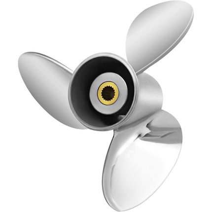 Outboard Propeller, Replace for OEM 3860709, 3-Blade 14.5\" x 21\" Pitch Steel Boat Propeller, Compatible with Volvo Penta SX Drive All Models, with 19 Tooth Splines, RH.