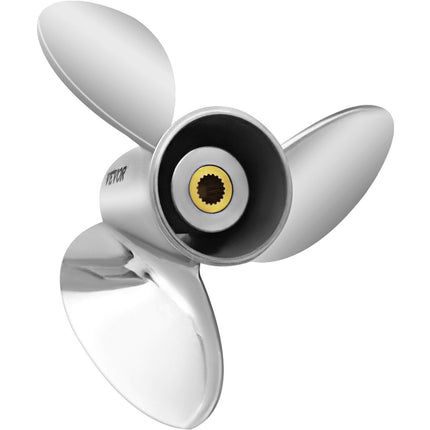 Outboard Propeller, Replace for OEM 3860709, 3-Blade 14.5\" x 21\" Pitch Steel Boat Propeller, Compatible with Volvo Penta SX Drive All Models, with 19 Tooth Splines, RH.