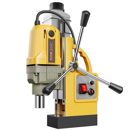 Magnetic Drill, 1400W Motor 1.6 in Boring Diameter, 2810 lbf Portable Electric Mag Drill Press, with 11 Coring Bits, 800 RPM Speed, Drilling Machine for Metal Surface, Home Improvement Industry.