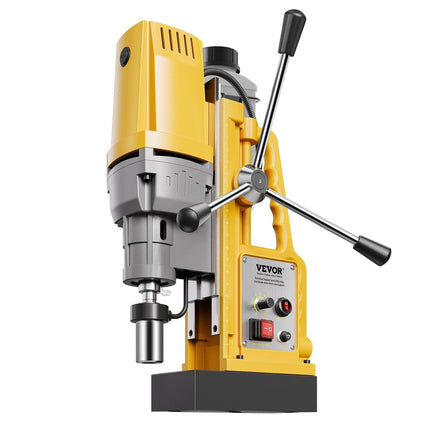 Magnetic Drill, 1400W Motor 2 in Boring Diameter, 2922 lbf Portable Electric Mag Drill Press, 0-750 RPM Variable Speed, Drilling Machine for Metal Surface, Industrial and Home Improvement.