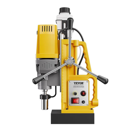 Magnetic Drill, 1400W Motor 2 in Boring Diameter, 2922 lbf Portable Electric Mag Drill Press, 0-750 RPM Variable Speed, Drilling Machine for Metal Surface, Industrial and Home Improvement.