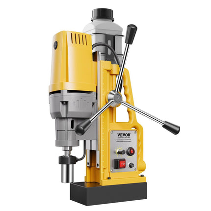 Magnetic Drill, 1400W Motor 2 in Boring Diameter, 2922 lbf Portable Electric Mag Drill Press, 0-750 RPM Variable Speed, Drilling Machine for Metal Surface, Industrial and Home Improvement.
