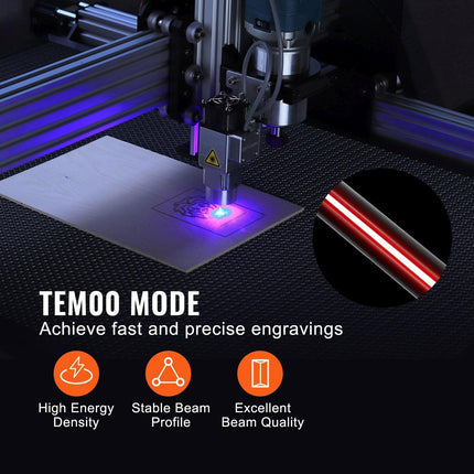 Laser Tube, 50W CO2 Laser Tube for Laser Engraver and Cutter Machine, 850 mm Length, 50 mm Diameter, Glass Laser Cutting Tube with TEM00 Beam Mode, for Wood Acrylic Fabric Leather Bamboo.