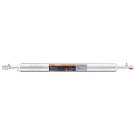 Laser Tube, 50W CO2 Laser Tube for Laser Engraver and Cutter Machine, 850 mm Length, 50 mm Diameter, Glass Laser Cutting Tube with TEM00 Beam Mode, for Wood Acrylic Fabric Leather Bamboo.