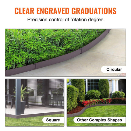 Steel Landscape Edging, 5-pack Steel Garden Edging Borders, 39" L x 5" H Strips, Hammer-in Edging Border, Bendable Metal Landscape Edging for Yard, Garden, Lawn, 3.15" Spike Height, Rustic Brown.