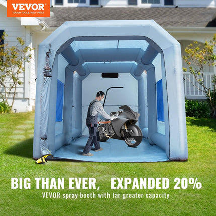 VEVOR Inflatable Spray Booth Car Paint Tent 13x10x9ft Filter System Blower 950W.