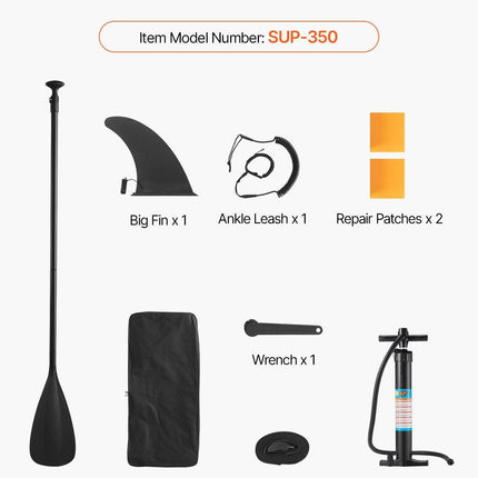 Inflatable Stand Up Paddle Board, 3.53m x 89cm x 15cm Wide Ultra-Light SUP Paddleboard, All Accessories Included, Pump, Paddle, Fin, Backpack, Ankle Leash, Strap, Non-slip Deck for Youth, Adults.