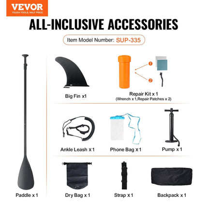 Inflatable Stand Up Paddle Board, 152 mm Wide SUP Paddleboard, with Board Accessories, Pump, Paddle, Fin, Phone Bag, Backpack, Ankle Leash, Repair Kit, Non-slip Deck for Youth & Adults.