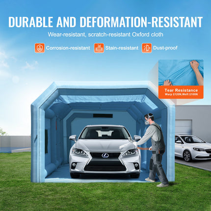 Inflatable Paint Booth 23x13.1x9ft Inflatable Spray Booth 750W+480W Blower.