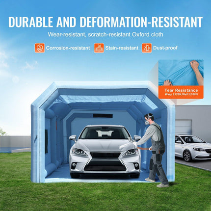 Inflatable Paint Booth 27.9x15.7x10.8ft Inflatable Spray Booth 950W+750W.