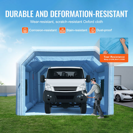 Inflatable Paint Booth 29.5x15.7x11.8ft Inflatable Spray Booth 950W+750W.