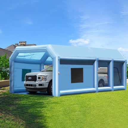 Inflatable Paint Booth 29.5x15.7x11.8ft Inflatable Spray Booth 950W+750W.