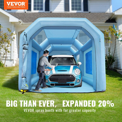 Inflatable Spray Booth Car Paint Tent 20x10x8ft Filter System 2 Blowers.