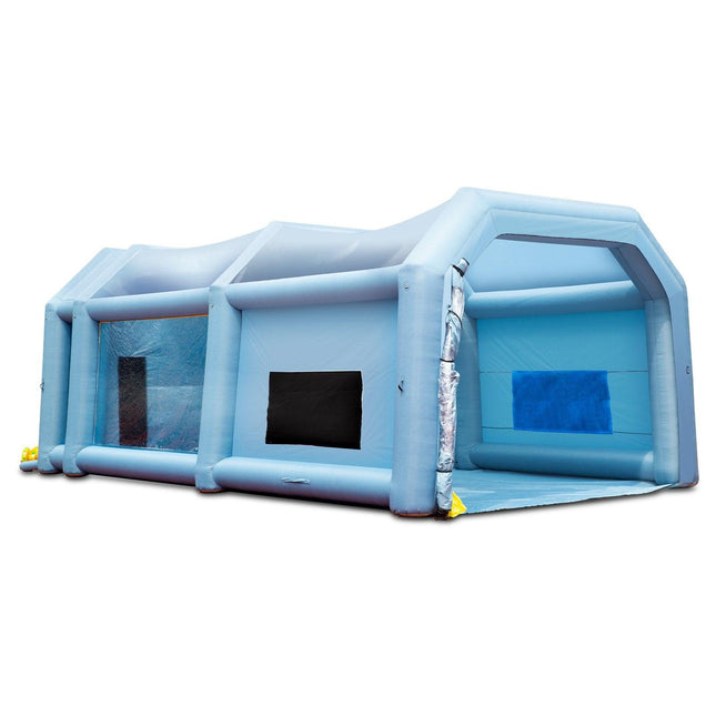 Inflatable Paint Booth, 10x6x4m Inflatable Spray Booth, High Powerful 950W+1100W Blowers Spray Booth Tent, Car Paint Tent Air Filter System for Car Parking Tent Workstation Motorcycle Garage.