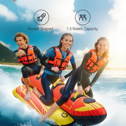 Towable Tubes for Boating 1-3 Riders Inflatable Boat Tubes Towables 510lbs.