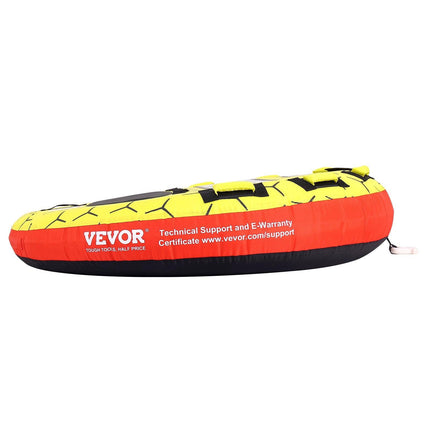Towable Tube for Boating, 1-3 Riders Inflatable Boat Tubes and Towables, 510 lbs, 63" Round Water Sport Towable Tubes for Boats to Pull, Full Nylon Cover, EVA Grab Handles and Speed Safety Valve.