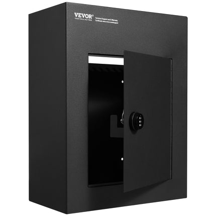 Through The Wall Drop Box, Heavy Duty Steel Through the Wall Mailbox with 2.8-7.9" 13" Combination Lock, 13x7x17" Mail Drop Box, Black.