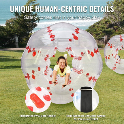 Inflatable Bumper Ball 1-Pack, 5FT/1.5M Body Sumo Zorb Balls for Teen & Adult, 0.8mm Thick PVC Human Hamster Bubble Balls for Outdoor Team Gaming Play, Bumper Bopper Toys for Garden, Yard, Park.