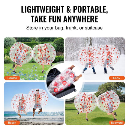 Inflatable Bumper Ball 1-Pack, 5FT/1.5M Body Sumo Zorb Balls for Teen & Adult, 0.8mm Thick PVC Human Hamster Bubble Balls for Outdoor Team Gaming Play, Bumper Bopper Toys for Garden, Yard, Park.