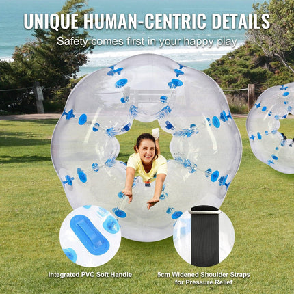 Inflatable Bumper Ball 1-Pack, 5FT/1.5M Body Sumo Zorb Balls for Teen & Adult, 0.8mm Thick PVC Human Hamster Bubble Balls for Outdoor Team Gaming Play, Bumper Bopper Toys for Garden, Yard, Park.