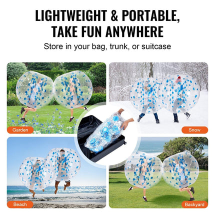 Inflatable Bumper Ball 1-Pack, 5FT/1.5M Body Sumo Zorb Balls for Teen & Adult, 0.8mm Thick PVC Human Hamster Bubble Balls for Outdoor Team Gaming Play, Bumper Bopper Toys for Garden, Yard, Park.