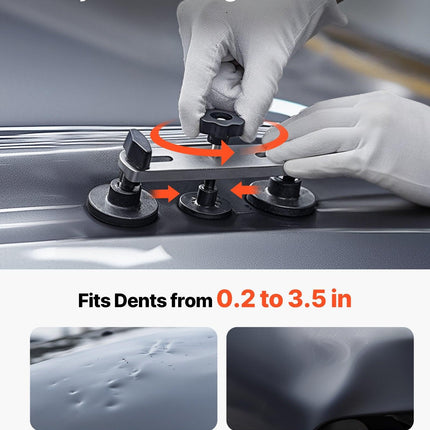 Dent Puller Kit, 60 PCS Paintless Dent Removal Kit with Golden Lifter, Bridge Puller, Rubber Hammer, Glue Gun, Auto Body Hail Damage Repair Remover Tools for Car Refrigerator Door Ding Repair.