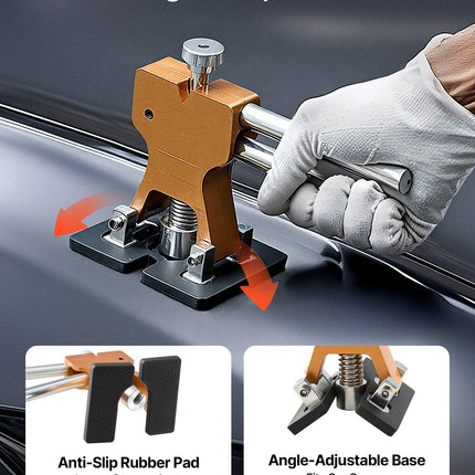 Dent Puller Kit, 60 PCS Paintless Dent Removal Kit with Golden Lifter, Bridge Puller, Rubber Hammer, Glue Gun, Auto Body Hail Damage Repair Remover Tools for Car Refrigerator Door Ding Repair.
