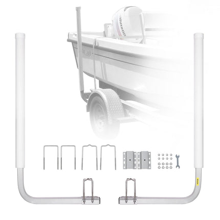 Boat Trailer Guide, 1016mm Adjustable Design Trailer Guide Poles, 2PCS High-Hardness Steel Trailer Guide-Ons, Trailer Guides with PVC Pipe Posts, for Ski Boat, Fishing Boat or Sailboat Trailer.