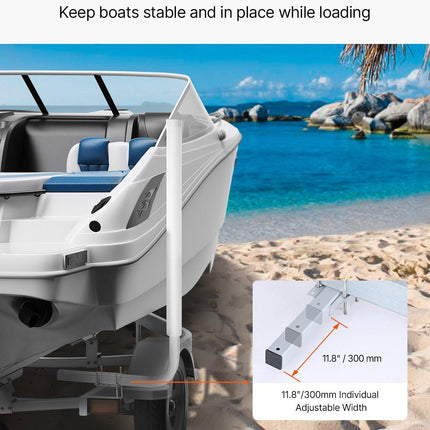 Boat Trailer Guide, 1016mm Adjustable Design Trailer Guide Poles, 2PCS High-Hardness Steel Trailer Guide-Ons, Trailer Guides with PVC Pipe Posts, for Ski Boat, Fishing Boat or Sailboat Trailer.