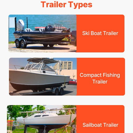 Boat Trailer Guide, 1016mm Adjustable Design Trailer Guide Poles, 2PCS High-Hardness Steel Trailer Guide-Ons, Trailer Guides with PVC Pipe Posts, for Ski Boat, Fishing Boat or Sailboat Trailer.
