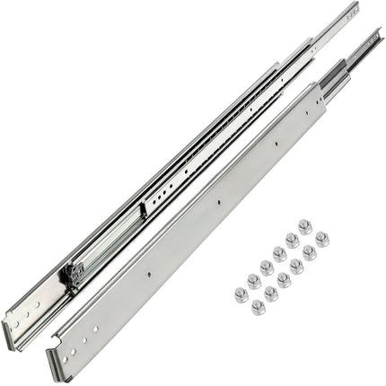 Drawer Slide Soft Close Drawer 1Pair 52" Ball Bearing Full Extension 500lb.