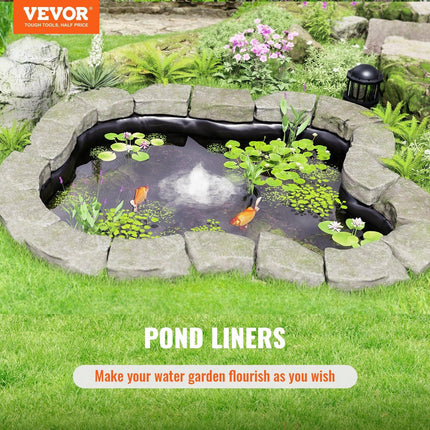 Pond Liner Fish Liner 10 x 15 ft 45 Mil EPDM Easy Cutting Underlayment.