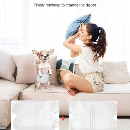 Disposable Male Dog Diapers, Super Absorbent Male Dog Wraps, 360 ° Leak-Proof Belly Bands with Wetness Indicator for Doggies in Heat, Training, Incontinence - XS, 96 Count (2 Packs of 48).