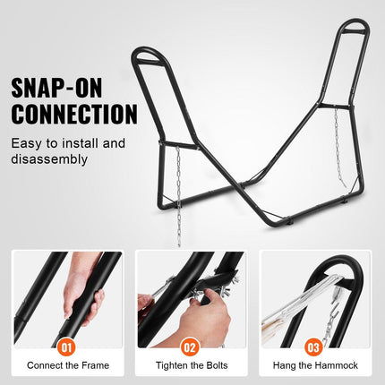 Steel Hammock Stand 450lbs Capacity Hammock Frame Fits 6.9-12.8ft Hammocks.