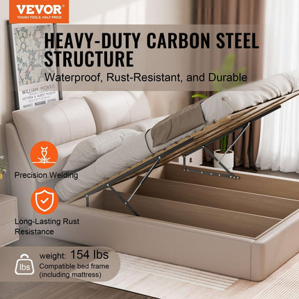 Bed Lift 59x71 in Compatible Bed Size 154 lbs Load DIY Wall Bed Hardware.