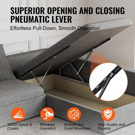 Bed Lift 59x71 in Compatible Bed Size 154 lbs Load DIY Wall Bed Hardware.