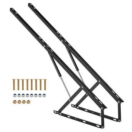 Bed Lift, 1500x2000mm Compatible Extra-large Size 140kg Load Bearing, DIY Wall Bed Mechanical Hardware Kit Vertical Deluxe, Pneumatic Lever Heavy Duty Support, Folding for Guestroom.