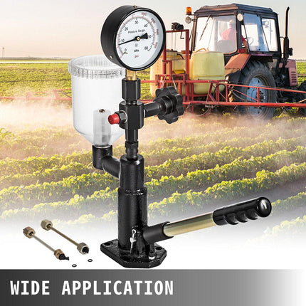 Diesel Injector Nozzle 
Pressure Tester Dual scale Manometer Test Tool 0-600Bar (0-8000PSI) 
60Mpa Test Pressure High Configuration.