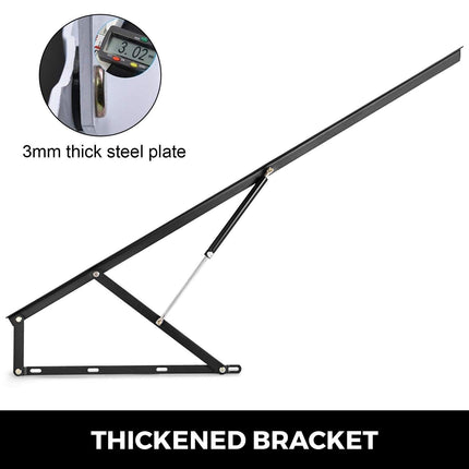 Pair of 5FT Pneumatic Mechanism Heavy Duty Gas Spring Kit for Box Bed Sofa Storage Space Saving DIY Project Lifter Lift Up Hardware Black.