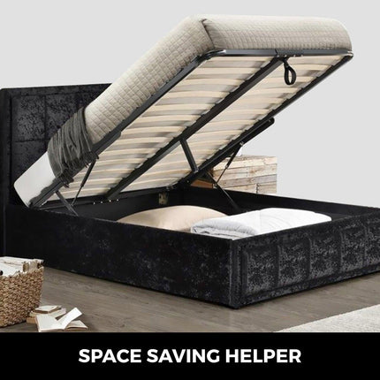 Pair of 5FT Pneumatic Mechanism Heavy Duty Gas Spring Kit for Box Bed Sofa Storage Space Saving DIY Project Lifter Lift Up Hardware Black.