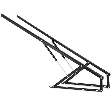 Pair of 5FT Pneumatic Mechanism Heavy Duty Gas Spring Kit for Box Bed Sofa Storage Space Saving DIY Project Lifter Lift Up Hardware Black.