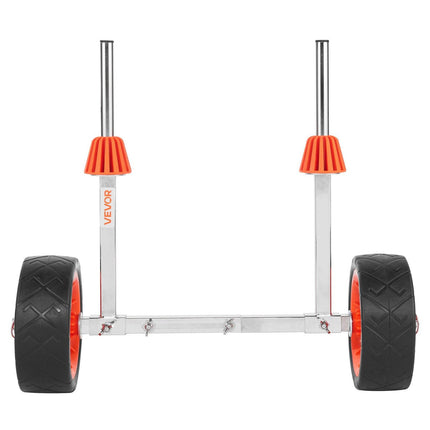Kayak Cart, 113.4 kg Load Capacity, Canoe Cart Dolly with 19.1 cm Solid Rubber Tires & Kickstand, Assembles & Disassembles Within Seconds, Paddle Board Trolley for Kayaks, Canoes, Paddleboards.