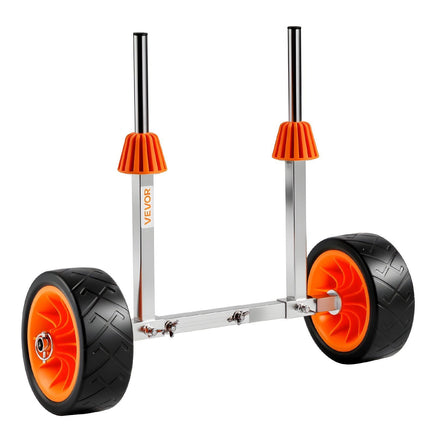 Kayak Cart, 113.4 kg Load Capacity, Canoe Cart Dolly with 19.1 cm Solid Rubber Tires & Kickstand, Assembles & Disassembles Within Seconds, Paddle Board Trolley for Kayaks, Canoes, Paddleboards.