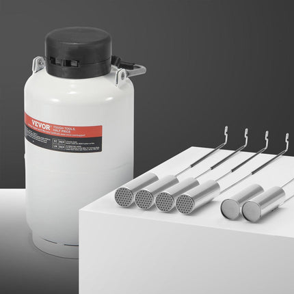 Liquid Nitrogen Tank, 3 L Aluminum Alloy Liquid Nitrogen Container, LN2 Tank Dewar with 6 Canisters and Carry Bag with Straps, Cryogenic Tank for Beauty Industry, Semen Preservation, Scientific.